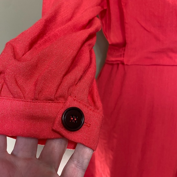 Lulu’s Coral Tie Back Dress, Size M - Picture 3 of 6